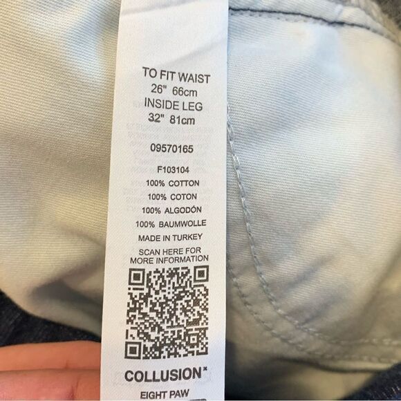 Collusion by ASOS  Dark Wash 90’s Baggy Jeans Ultra High Waisted Size 26 - Picture 11 of 11